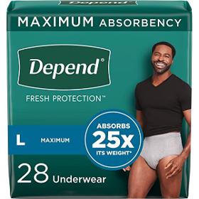 Depend Fresh Protection Homme Absorption maximale pour adulte