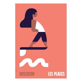 Affiche Hossegor Les Plages par Boris Igelman