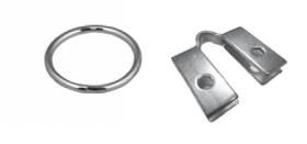 Porte anneau double avec anneau en acier zingué