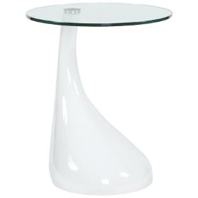Table d'appoint TARN en fibre de verre trempé (blanc)