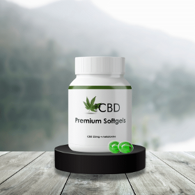 Softgels Premium CBD – 25mg + mélatonine – 0% THC