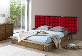 Tete de lit : Modèle Capiton rouge
