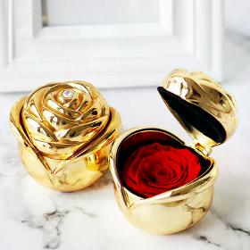 Nouveau cadeau fleur bourgeon or Rose unique Rose boîte éternelle préservé Roses