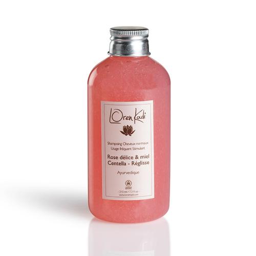 Shampoing ayurvédique naturel "Rose délice & miel" cheveux normaux adulte&enfant