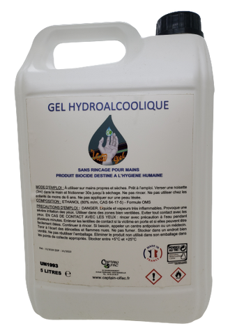 Vidagel Gel Hydroalcoolique 5 L
