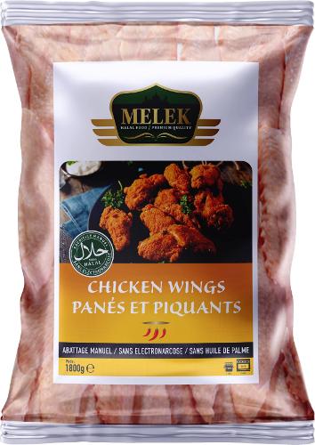E236 : Melek Chicken wings panée et piquant 1800gr (4pc par colis)