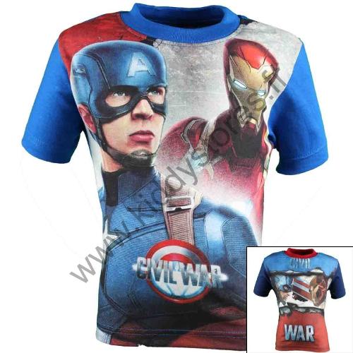 10x T-shirts Captain America du 3 au 10 ans