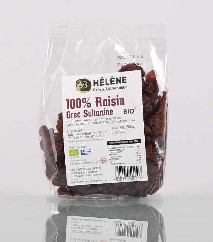 Raisins biologiques Sultanine 200g